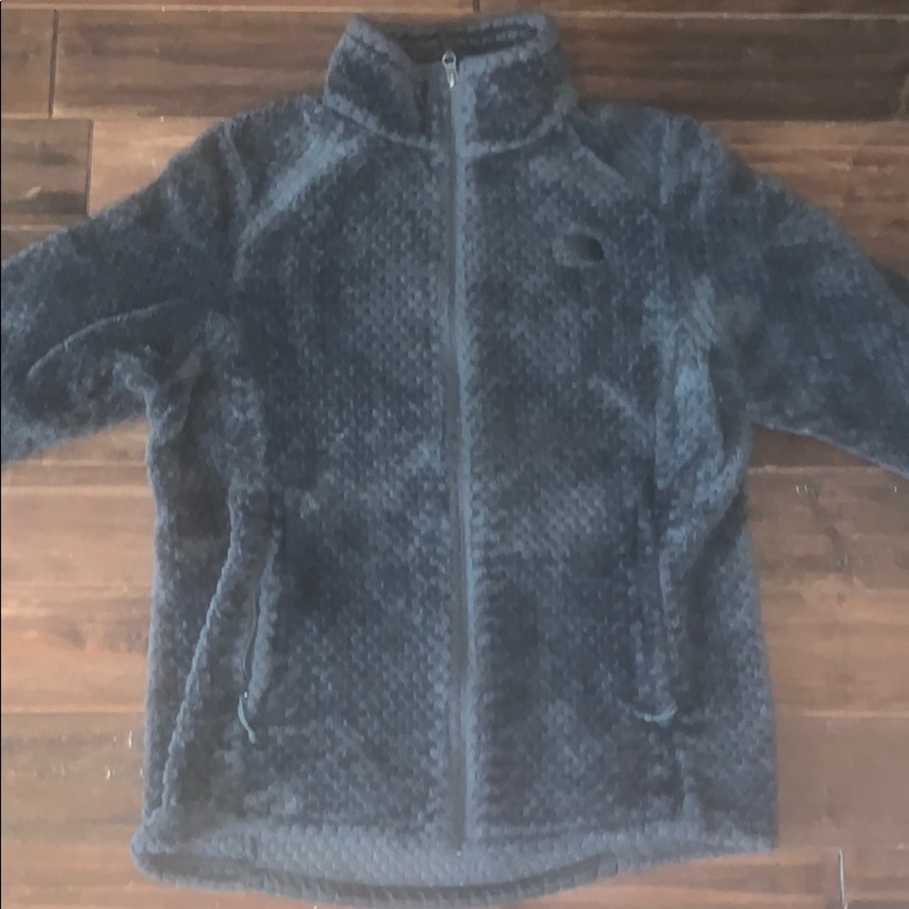 Dark grey North Face zip up jacket